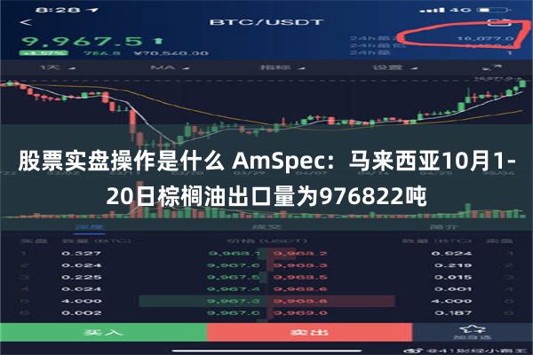 股票实盘操作是什么 AmSpec：马来西亚10月1-20日棕榈油出口量为976822吨